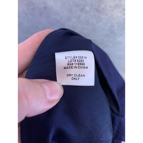 OC By OC Navy Flowered Sundress, Modern Print, Women’s Size 12, Summer Frock - Picture 10 of 13